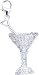 Jewelry : 14k Gold Diamond Martini Glass Charm (1/10 cttw)