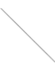 .70mm, 10 Karat White Gold, Box Chain - 16 inch