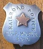 Gulf Mobile + Ohio Railroad RR Obsolete Police Badge Star