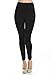 VIV Collection Women's Solid High Waisted Fleece Leggings for Fall/Winter