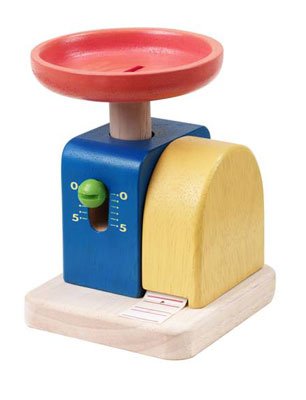 Childrens Toyshop  Toys : Wonderworld Wooden Toy Weighing Scales