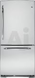 Review GE  / GE GDSS0KCXSS 20.2 cu. ft. Bottom-Freezer Refrigerator with 4 Glass Shelves, Gallon Door Storage, Snack Drawer and Illuminated Upfront Temperature Controls: Stainless Steel