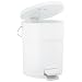 Rubbermaid Commercial 6142 HDPE 4-1/2-Gallon Step-On Trash Can with Rigid Liner, Round, 15-3/8" Height, White