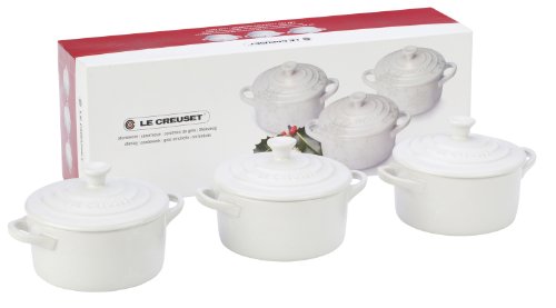 Le Creuset Set of Cocottes Snowflake