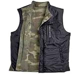 Harley Davidson Men's Iron Jaw Reversible Vest--LIMITED EDITION, NEW for 2009. Nylon/cotton vest, Water-resistant and reversible. Quilted polyfill reverses to a stylish 100% cotton camo-print vest. Complete with Harley-Davidson custom hardware, and direct-embroidered Harley-Davidson graphics on left chest. 97472-09VM