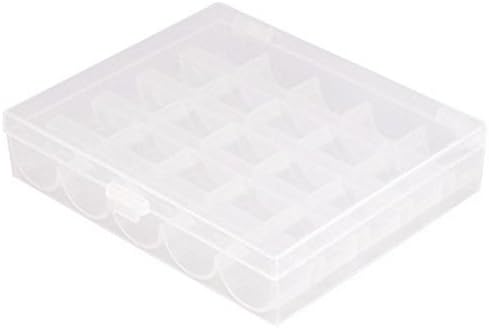 25Pcs/Set Empty Bobbins Sewing Machine Spools Colorful Plastic Case Storage Box for Sewing Machine