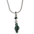 Silver Locket with Chain Sterling Silver Melachite Jewelry 1.75 inches (gpndt045)