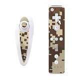 Digital Desert Camo Design Nintendo Wii Nunchuk + Remote Controller Protector Skin Decal Sticker