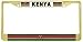 Kenya Kenyan Flag Gold Tone Metal License Plate Frame Holder