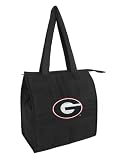 UGA University of Georgia Bulldogs Dawgs Insulated Shopping Tote Reusable INSULATED with Zipper Closure GROCERY BAG Earth Friendly