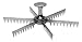 Johnson-Rose Polished Cast Aluminum Pie Marker, 10 Cuts