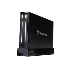 SilverStone Dual Bay 2.5" Aluminum External HDD RAID Enclosure - Retail  (Black)