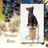 Doberman Pinscher Dog Wine Bottle Stopper - Red