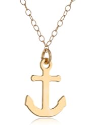 Kris Nations Anchor Cutout Overlay Necklace, 18"