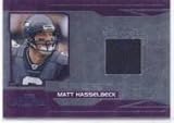2007 Playoff Prestige Prestigious Pros Materials Purple #26 Matt Hasselbeck - Seattle Seahawks (PiePiece of Authentic Game-Worn Jersey - Serial #d to 250) (Football Cards)