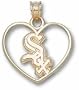 Chicago White Sox "Sox" Heart Pendant - 14KT Gold Jewelry