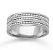 14k White Gold Modern Classic Hand Carved Wedding Band