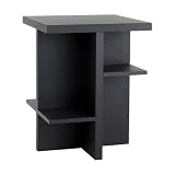 SEI Contemporary Black End Table