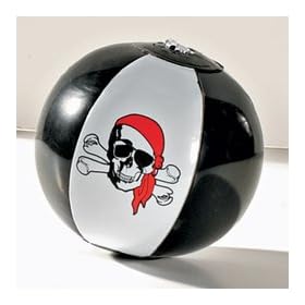  12 Inflatable Pirate Beach Balls - size 7 inch