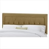 Tufted Border Headboard in Velvet Honey Size: California King
