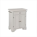 Home Styles Premier Create-a-Cart 28 Inch Wood Top Kitchen Cart in White
