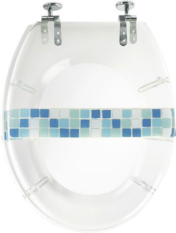 Puregadgets puregadgets the blue mosaic bathroom wc luxury toilet seat jh501