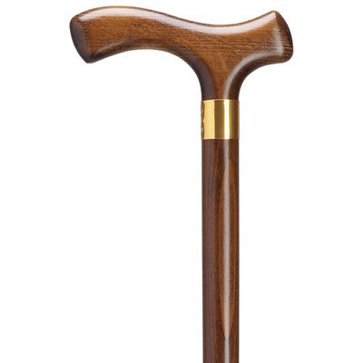 Men Fritz Cane Walnut Shaft, Walnut Handle  -Affordable Gift! Item #HAR-9005307