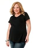 Motherhood Maternity: Plus Size Short Sleeve V-neck Maternity T Shirt