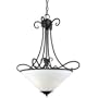 Thomas Lighting M2114-63 Tango - Three Light Pendant, Painted Bronze Finish with Cased Cracked Ice Glass