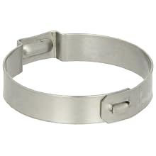 Oetiker 155 Series Stainless Steel Hose Clamp with Mechanical Interlock, One Ear