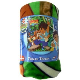 Go Diego Go! The Rescuer Fleece Throw Blanket Forest 50 X 60 