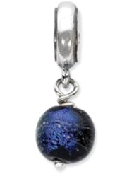 Sterling Silver Rainbow Dichroic Glass Dangle Charm