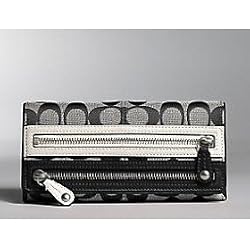 Coach Signature Bonnie Slim Envelope Wallet 42606 Black White