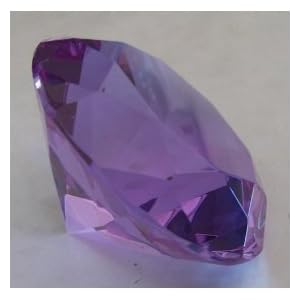 Purple Shaped Glass Diamond Paperweight Art by glass diamond