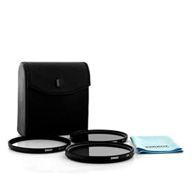 77mm CPL/MCUV/ND4 Circular Polarizer, Multicoated Ultraviolet, Neutral Density 4 Filter Kit in Case