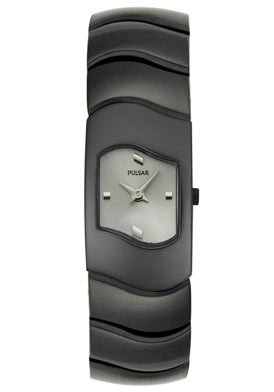 Women's Grey Dial Black Stainless Steel