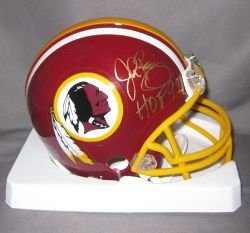 John Riggins Signed Washington Redskins Mini Helmet w/HOF 92