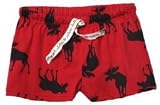 Hatley Moose on Red Womens Boxers