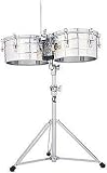 Latin Percussion LP257-S Tito Puente 14 and 15 Stainless Steel Timbales