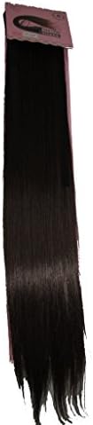 WY Blue Sky Girl Women 24"60cm Ribbon Long Silky Straight Brown Binding Tie up Ponytail Wig Clip in Hair Extensions Synthetic Hair Piece