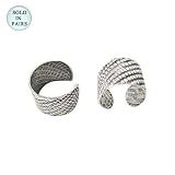Ear Cuffs Sterling Silver Unique Snake Skin Like Design