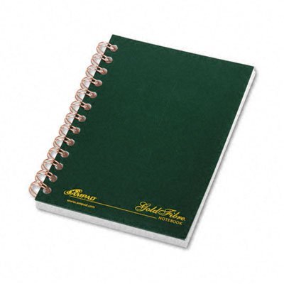 Ampad Gold Fibre Personal Notebook, College/Medium Rule, 5 x 7 Inches, White/Green, 130 Sheets (20-801)