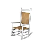 IMAGE OF Polywood Outdoor Furniture Kennedy Rocker with Tiger Weave, White-Recycled