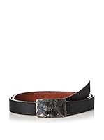 7 For All Mankind Cinturón Logo Belt Black (Negro)