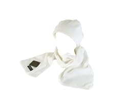 New Winter Ski Skate Polar Fleece Hat Beanie Scarf Set * White