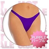 光沢・ツルツルＴバックＭサイズ★紫パープル★