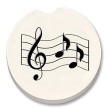 Music Notes Car Coaster, Single