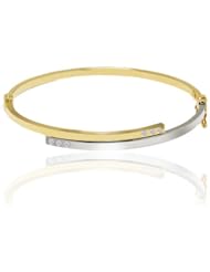 0.30ct Diamond Accented Bangle 14k Gold