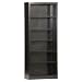 Sandusky Lee BQ10351384-09 Black Steel Powder Coat Snapit Bookcase with Adjustable Shelve, 84" Heightx 34-1/2" Width x 13" Depth, 6 Shelves