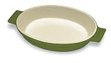 Cuisinart Chef's Classic Ceramic Bakeware 9-1/2-Inch Open Oval Baker, -Olive Green